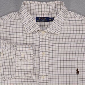 Polo Ralph Lauren Shirt Mens 2XL Plaid Long Sleeve Button Down Classic Check
